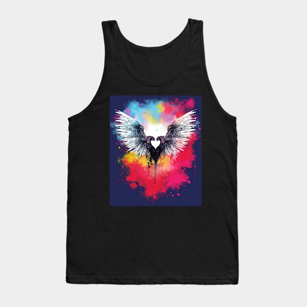 Aesthetic Y2k Fairy Wings Heart Alt Grunge Tank Top by Spit in my face PODCAST